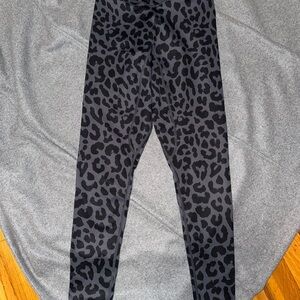 Balance Athletica Black and Gray Leopard Print Leggings